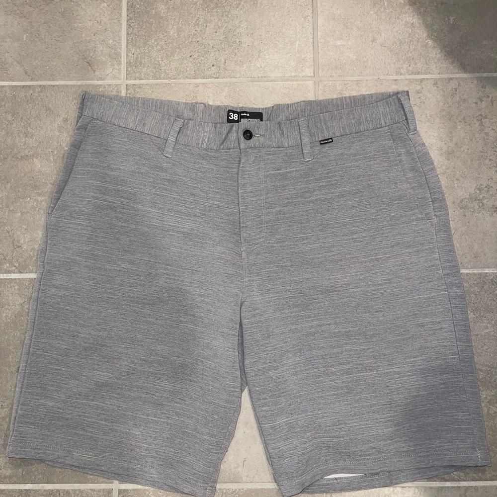 Hurley Men's Light Gray Flat Front Shorts